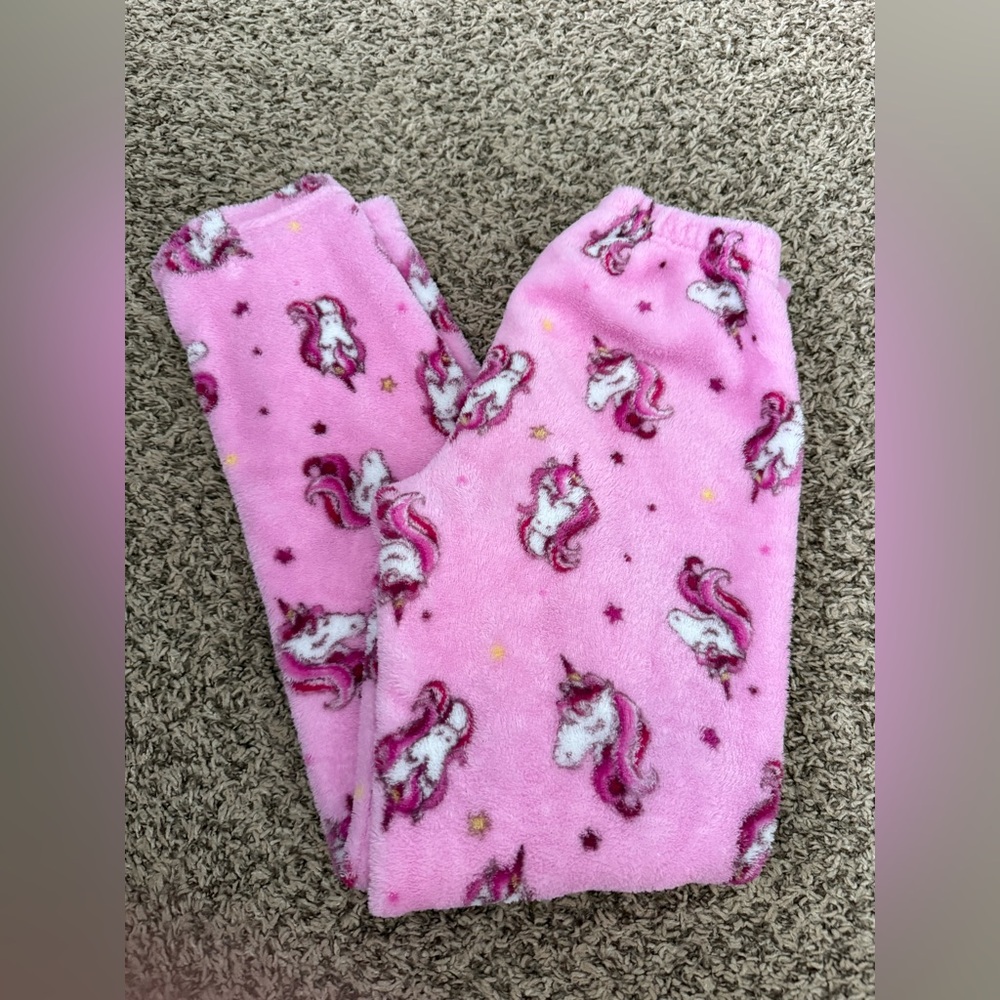 Pink Unicorn Fleece Pajama Pants